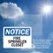 Signmission Fire Sprinkler Closet OSHA Notice Sign, Plastic, 10in W x 7in L, 2PK OS-2PACK-NS-P-710-L-12659 - alternate 6
